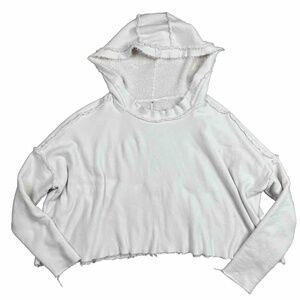 Free People FP Movement Terry Hoodie Sweatshirt Off White Size Large